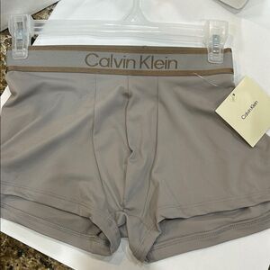 Calvin Klein Microfiber low rise  Trunk - light grey/ dark cream stretch